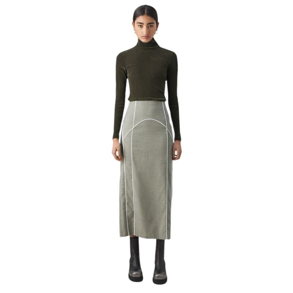 Olive Green Midi Skirt